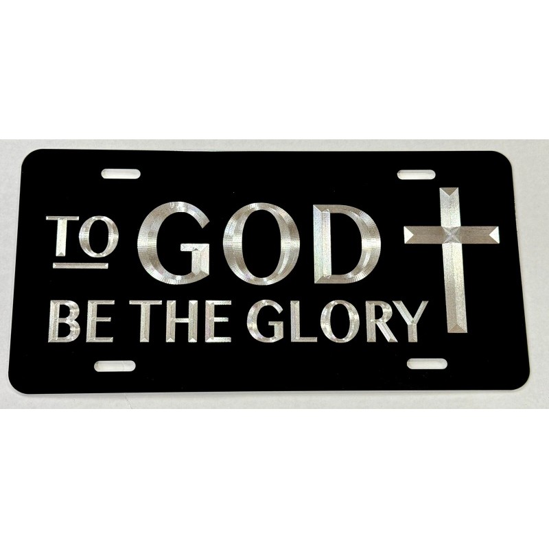 Diamond Etched Products To God be the Glory Christian Car