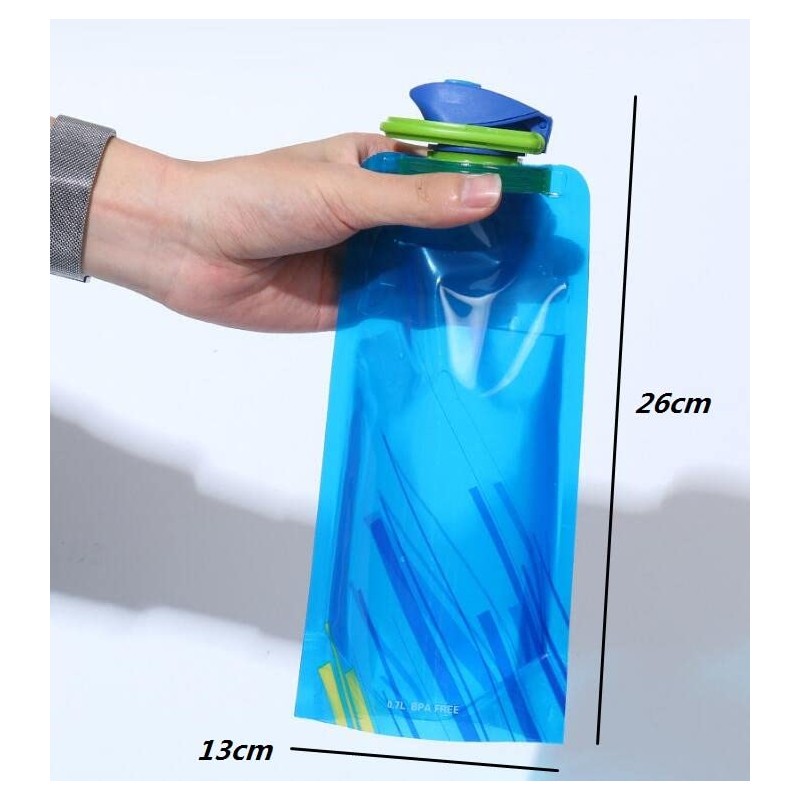 Voarge Pack of 3 Foldable Water Bottles, 700 ml Water