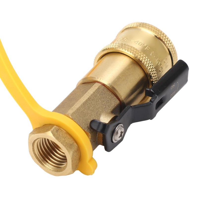 RV Propane Shut-off Valve, Gas Quick Connect Fitting, 1/4" Gas