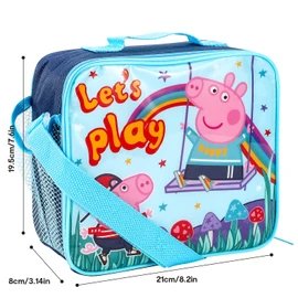 TDL George and Favourite Pig Lunch Bag Children's School or Travel Dinner Bag