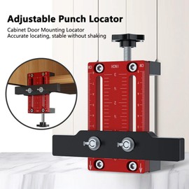 Cabinet Door Installation Positioner, Mounting Jig for Installing Cabinet Doors, Adjustable Aluminium Alloy Cabinet Door Positioning Tool, for Most Cabinet Doors