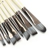 10pcs Nylon Hair Gouache Artist Paint Brush Portable Oil Painting