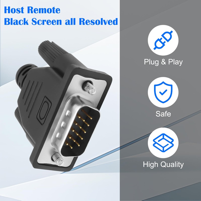 MEIRIYFA VGA Dummy Plug Headless Ghost Display Emulator, VGA Virtual