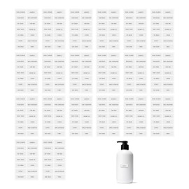 ADOFUN 20 Transparent Travel Label Stickers for Bottles, Shampoo Labels for Cosmetics in Separate Bottles, Bottle Stickers, Shampoo Bottle Stickers, Clear Bathroom, Portable, Ideal for Travel and