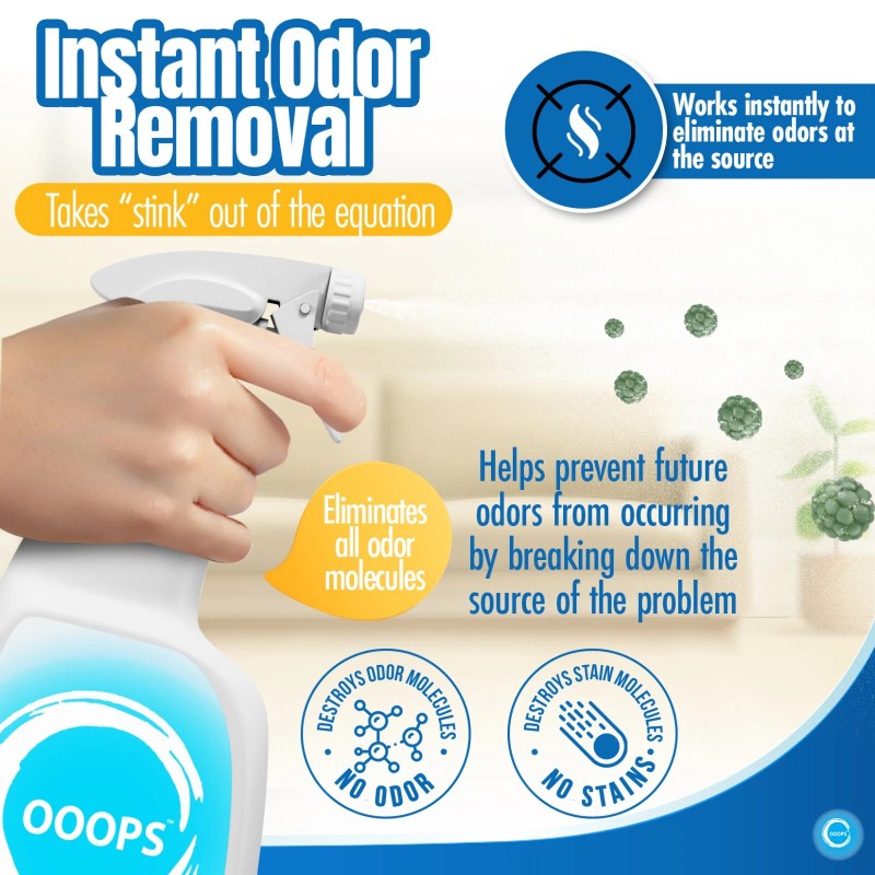 OOOPS™ OOOPS Pet Odor/Stain Eliminator 3.78L & Spray Dismantles Odor
