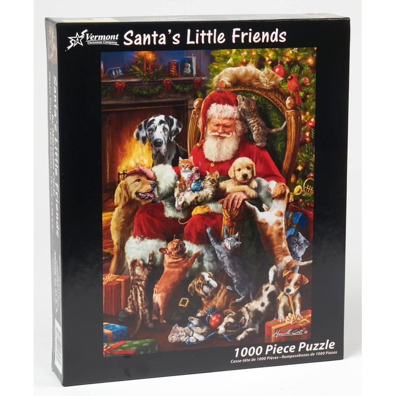 Santa's Little Friends Jigsaw Puzzle 1000 Piece by Vermont Christmas