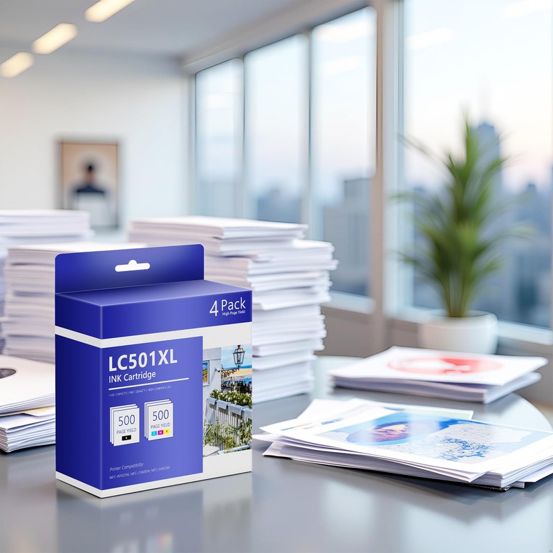 LC501XL Ink Cartridge Replacement for Brother LC501 LC501XL to use