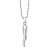 FB JEWELS Solid Stainless Steel Italian Horn Necklace