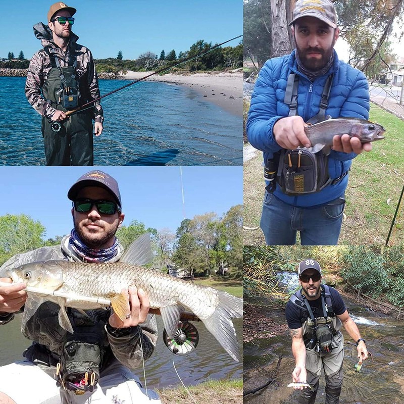 MAXIMUMCATCH Fly Fishing Chest Pack - Lightweight V-Combo Chest Bag