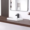 KARAMAG Small Bathroom Vessel Sink 16.7'' x 12.6'' Semi Recessed