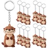 Sureio 48 Pcs 3D Silicone Otter Keychain Bulk Otter Stuff