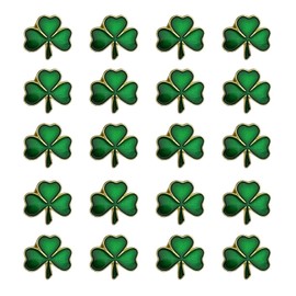 20pcs Clover Brooches Creative Brooches Gift Brooches Plant Shaped Brooches Decorative Brooches
