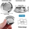GVPOELR Pack of 30 Stainless Steel Ventilation Grille, 35 mm
