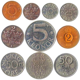 Set of 10 Collectible Coins from South and North America, Europe, Asia, Africa and the Middle East, Coin Sets from Around the World