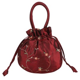 Harugio Drawstring Bag, Yukata Bag, Women's, Handbag, Yukata Bag, Drawstring Pouch, Small Size, Mini Yukata, Bag, Bag, Stylish, Cute, Stylish, Cute, Dress, Kimono, Kimono, Popular, red, Free size