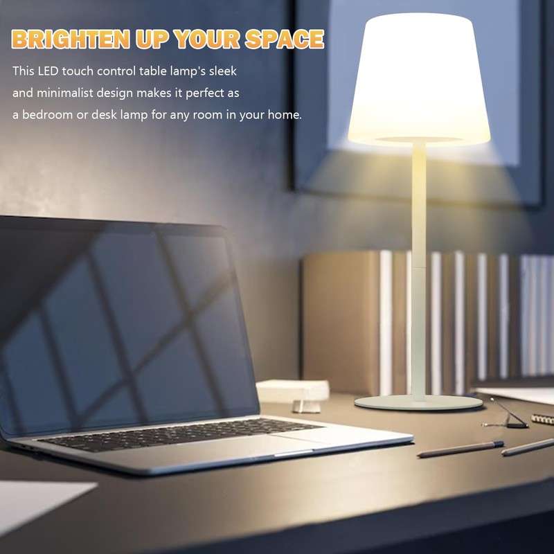 Wonder Solar Cordless Table Lamp, Rechargeabl Outdoor Battery Table Lamp