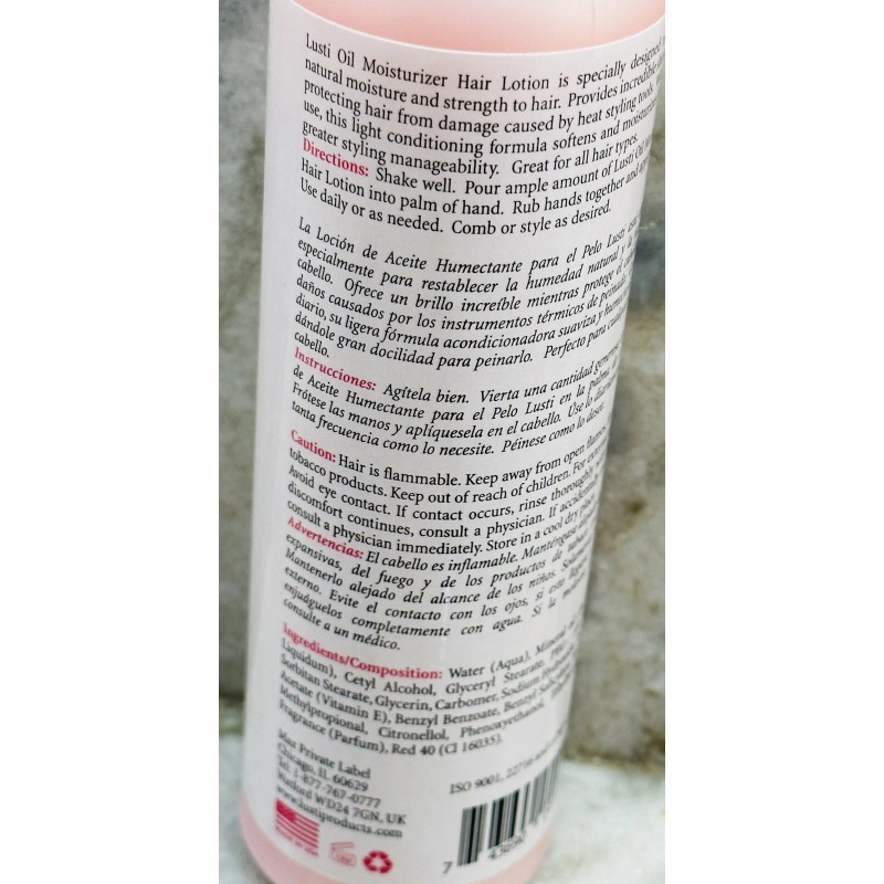 Para La Resequedad Lusti Oil Moisturizer Hair Lotion/Locion De Aceite-Non