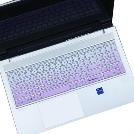 Silicone Keyboard Cover Skin Compatible for 15.6 inch HP ProBook 450 G8 G9 G10, HP ProBook 455 G8 G9 G10， HP Probook 650 G8 G9, 15.6" ProBook Laptop Keyboard Protective Accessories (Purple Ombre)