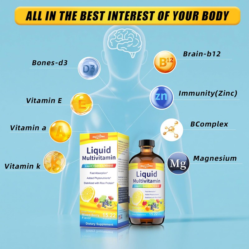 HEALOADING Nutritious Liquid Multivitamin for Women：Liquid Multi Vitamin with Amino
