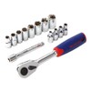 WORKPRO WP202556 1/4DR Socket Wrench Set, 14-Piece Set, 0.1 -