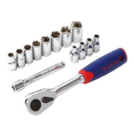 WORKPRO WP202556 1/4DR Socket Wrench Set, 14-Piece Set, 0.1 - 0.5 inches (4 - 13 mm)