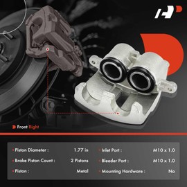 A-Premium Disc Brake Caliper Assembly Without Bracket Compatible with Select Land Rover Models - Discovery 2003-2004, V8 4.6L - Front Right Passenger Side