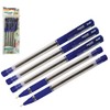 HAUSER Fix 5 x 0.7mm BLUE Smooth Ballpoint Pens Soft