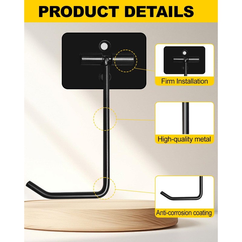Peasulin Banana Hanger Hook, Under Cabinet Double Hook Holder for