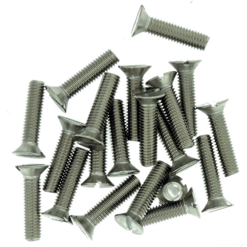 M2.5 (2.5mm x 10mm) Slot Countersunk Machine Screw (Bolt) -