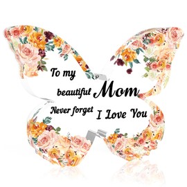 Gifts for Mom Mothers Day Gifts for Mommy Butterfly Decorations Acrylic, Mother Birthday Gift for Sister Wife New Mom Mother's Day Gift from Son Daughter Idea Presents Easter Thanksgiving Christmas