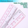 4 PCS Plastic Ruler Set, 6/8/12 Inch Clear Rulers Plastic