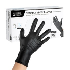 Restaurantware-Serve Secure Small Gloves, 1000 Disposable Gloves - Does Not Contain Powder And Latex, Multipurpose, Black Vinyl Food Prep Gloves, Ideal For Cooking, Cleaning, And More