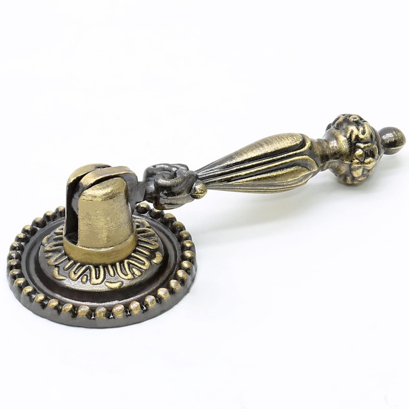 Biaungdo 4 Pack Antique Style Bronze Tear Drop Knobs Pulls,
