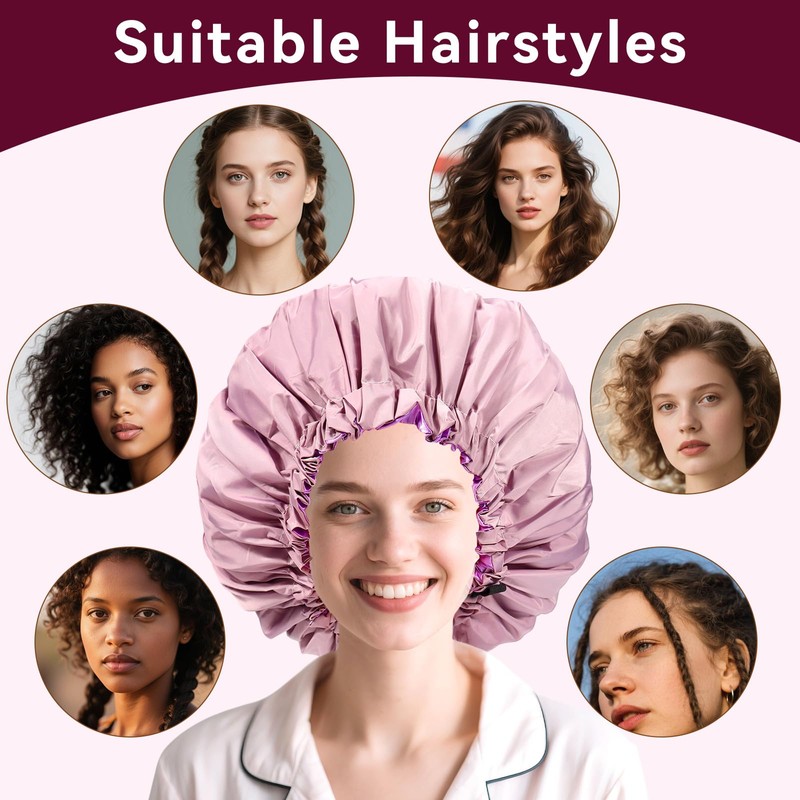 Extra Large Shower Cap,Adjustable Bath Cap,Jumbo Braids Shower Cap,Shower Caps