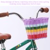 Rainbow Stripe Bicycle Basket, PP Material Oycle Organizer, for Most