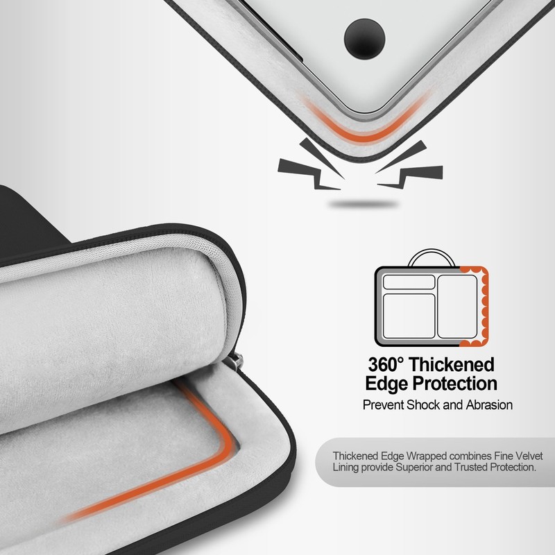 Lacdo 360° Protective Laptop Sleeve Case for MacBook Air/Pro, 13-13.3