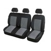 Settiva Black & Grey Front Bus Seat Covers 1+2 with