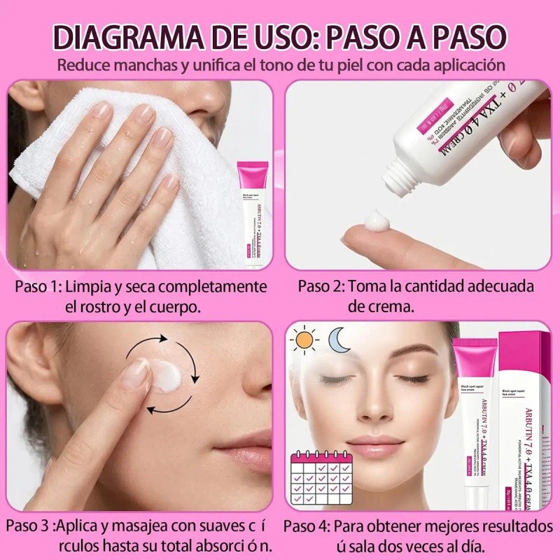 Crema Despigmentante, Hidratante E Iluminadora, 2 Unidades