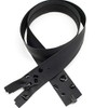 MebuZip 73 cm, 2 pieces, waterproof zips, separable, #5, black,