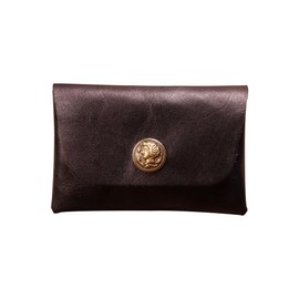 Whatna SG137 Antique Textured Tanned Cow Leather Coin Purse Coin Purse Men's Women's Mini Wallet Small Wallet Wallet Card Case Genuine Leather Earphone Storage Case, Black A