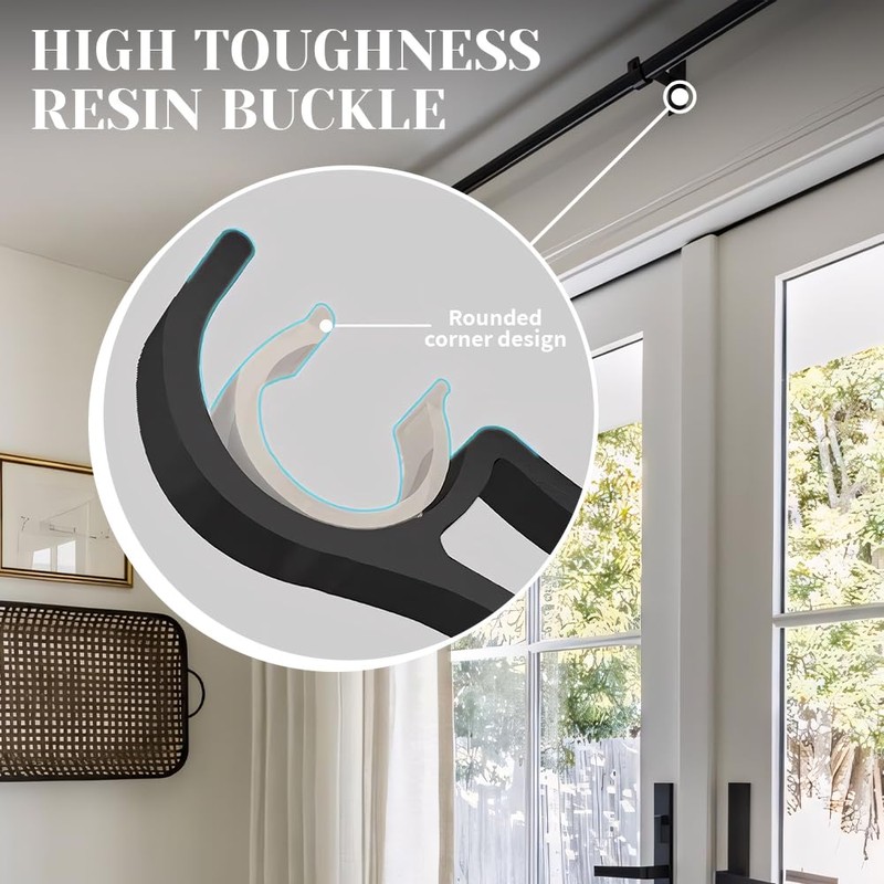 Davfiecn 2 Pack Heavy Duty Curtain Brackets for 1 Inch