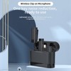 Wireless Clip-on Microphone Wireless Mic Receiver and 2 Transmitters with
