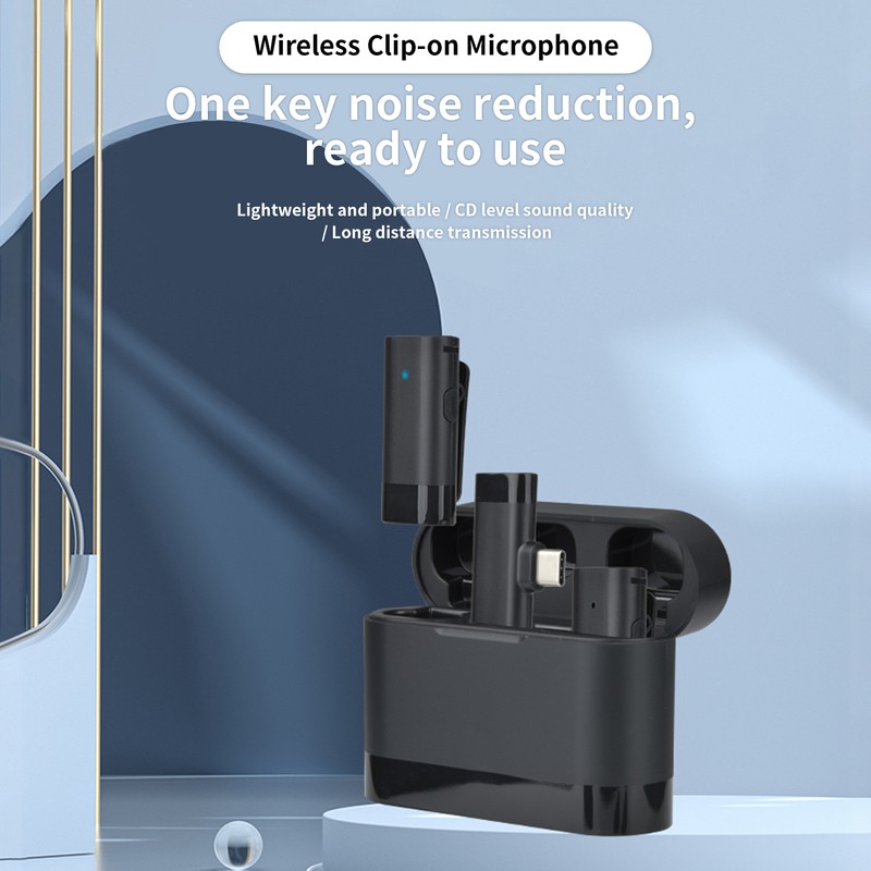 Wireless Clip-on Microphone Wireless Mic Receiver and 2 Transmitters with