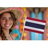 Thailand Handheld Small Flag Set,10 PCS 5×8 Inch Mini Thai