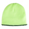 Kenneth Cole REACTION Men's Warm Winter Beanie Hat, Black/Neon Green,