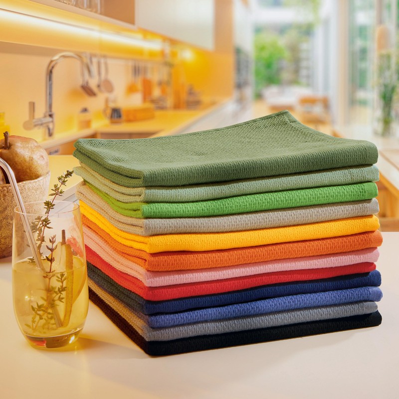 Erwin Müller Terry Tea Towel Pack of 2 Cotton Beige