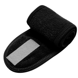 speedway Adjustable Facial Hairband Makeup Head Band Toweling Hair Wrap sticker hair Band - Black
