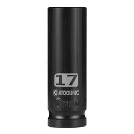 ATOOLMIC Deep Impact Socket, Metric, 1/2-Inch Drive, 17mm,6 points(AT1217L)