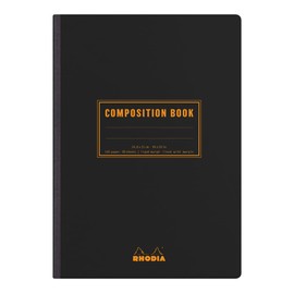 RHODIA 119219C - Soft Notebook Cloth Back Composition Book Black - A5 - Lined - 160 pages - White Clairefontaine Paper 80 g/m - Classic