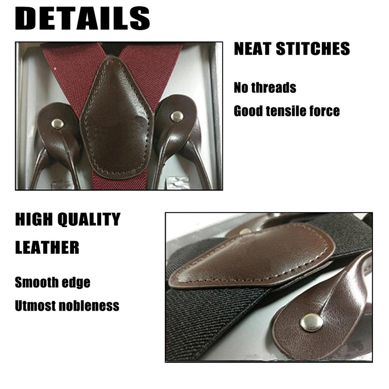 WYDDDARY Suspenders for Men 1.4'' Wide Adjustable Suspenders with Elastic
